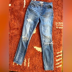 Madewell distressed High Riser Skinny
